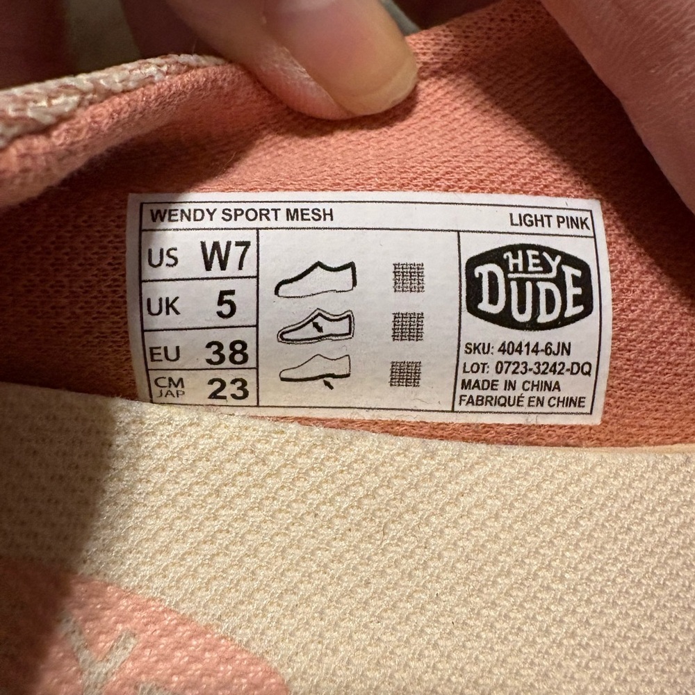 Hey Dude Women's Light Pink Loafers - Picture 3 of 6
